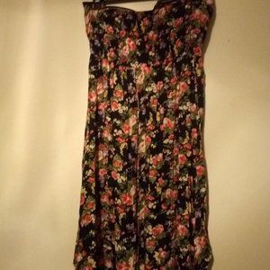 Wet Seal Dress, Strapless Dress, Floral Dress